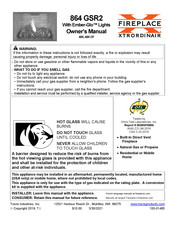 FireplaceXtrordinair Ember-Glo 864 GSR2 Owner's Manual