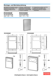 Franke RODX604E Installation And Operating Instructions