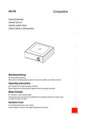 Salvis Compactline NC300100 Operating Instructions Manual
