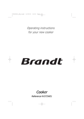 Brandt KV372WE1 Operating Instructions Manual
