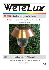 Wetelux 87 46 32 Instruction Manual