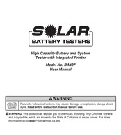 Solar BA427 User Manual