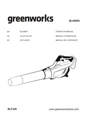 GreenWorks BL40B02 Operator's Manual