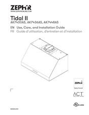 Zephyr Tidal II AK7448AS Use, Care And Installation Manual