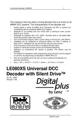 Lenz DIGITAL plus LE080XS Manual