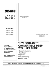 Sears CRAFTSMAN HYDROGLASS 390.251981 Owner's Manual