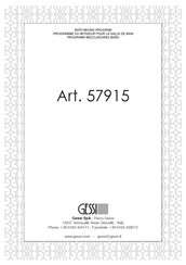 Gessi 57915 Manual
