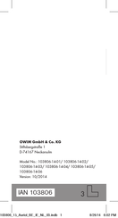 Auriol 103806-14-01 Operation And Safety Notes