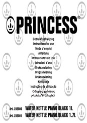 Princess 232500 Instructions For Use Manual
