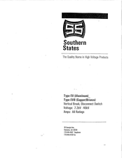 Southern States EV Installation Instructions Manual