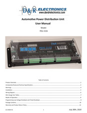 D&R ELECTRONICS PDU-31SS User Manual