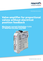Bosch rexroth VT-MSPA2-2X/A5/1A5/000 Operating Instructions Manual