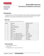 Tektronix Keithley 4299-2 Dual-Unit Installation Instructions Manual