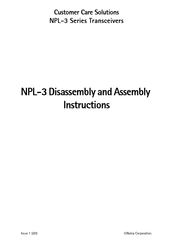 Nokia NPL-3 Series Disassembly And Assembly Instructions