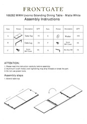 Frontgate Livorno 166282 MWH Assembly Instructions