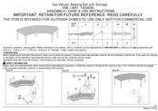 Costco 1900658 Assembly / Care & Use Instructions