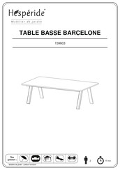 Hesperide BASSE BARCELONE 159603 Assembly Instructions Manual
