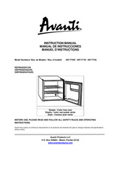 Avanti AR17T0W Instruction Manual