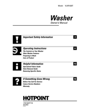 Hotpoint VLXR1020T Owner's Manual