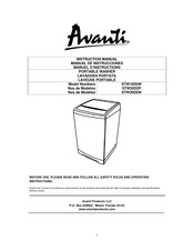Avanti STW20D2P Instruction Manual