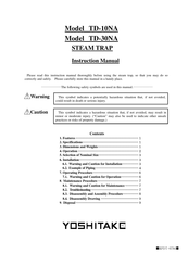 Yoshitake TD-10NA Instruction Manual