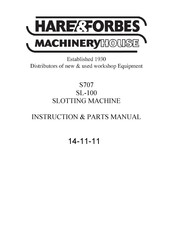 MachineryHouse S707 Instruction & Parts Manual