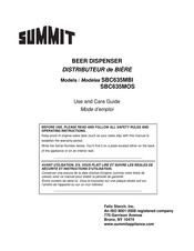 Summit SBC635MBI Series Use And Care Manual