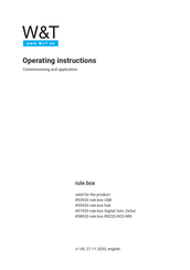 W&T rule.box 55920 Operating Instructions Manual