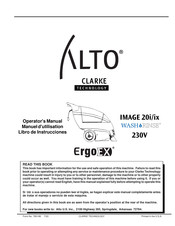 Clarke Technology Alto IMAGE 20ix ErgoEX Operator's Manual