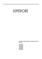 Superiore HP481BSS Use And Care Manual