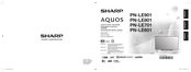Sharp AQUOS PN-LE701 Setup Manual