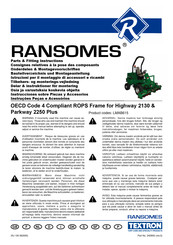 Textron Ransomes Parkway 2250 Plus Fitting Instructions Manual