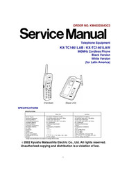 Matsushita Electric KX-TC1461LAB Service Manual