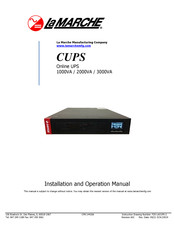 La Marche CUPS-2kVA Installation And Operation Manual
