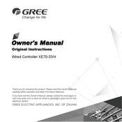 Gree XE70-33/H Owner's Manual