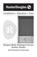 HunterDouglas Duolite Shades Installation Operation Care