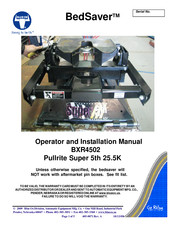 Blue Ox BedSaver BXR4502 Operator And Installation Manual