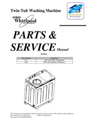 Whirlpool AWT-55S Parts & Service Manual