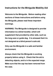 LS&S Miniguide Instructions Manual