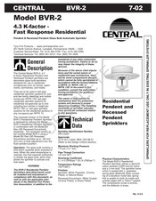 Tyco Fire Product CENTRAL BVR-2 Instruction Manual