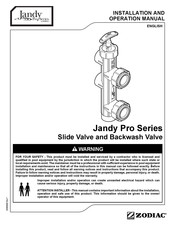 Zodiac Jandy Pro Series Installation And Operation Manual