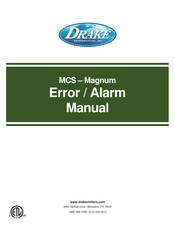 DRAKE MCS-Magnum Error / Alarm Manual