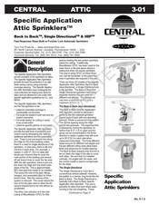 Tyco Fire Product CENTRAL Attic Instruction Manual