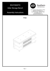 SEI BC272600TX Assembly Instructions Manual