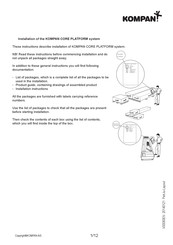 KOMPAN CORE PLATFORM Installation Manual