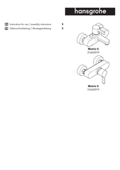 Hans Grohe Metris S 31660019 Instructions For Use/Assembly Instructions