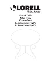 Lorell Value LLR60060 Instructions Manual