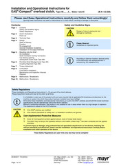 Mayr EAS-Compact 490.6 Installation And Operational Instructions