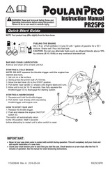 Poulan Pro PR25PS Instruction Manual