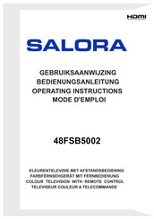 Salora 48FSB5002 Operating Instructions Manual
